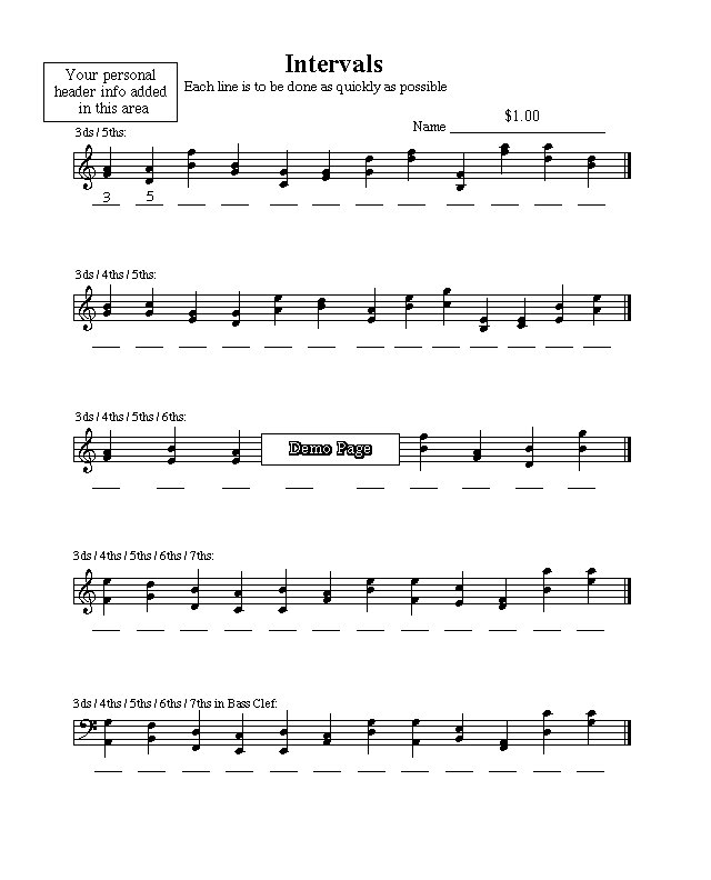 View Intervals Worksheet - 1 