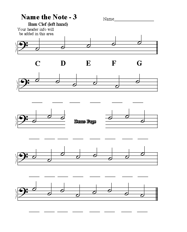 Music Education Worksheets